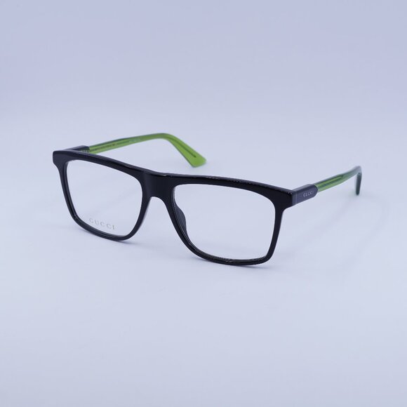 🕶️ New Gucci GG1820O 006 Eyeglasses - Shiny Black/Green Frame - Picture 1 of 10